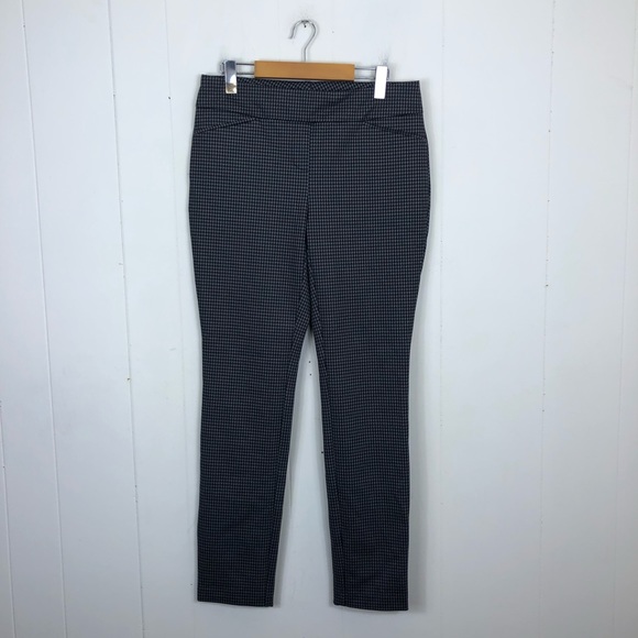 Dalia Pants - Dalia Houndstooth Pull On Stretch Dress Pants Sz 8